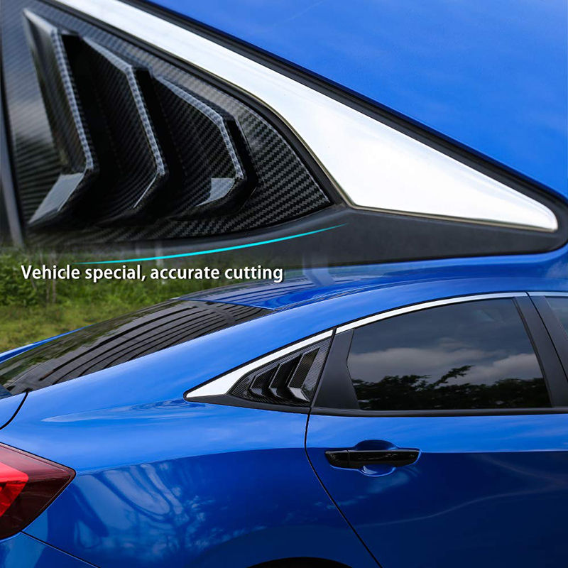 Thumbnail: Rear Side Window Louver Air Vent Cover Trim for Honda Civic Sedan 10th Gen Acces