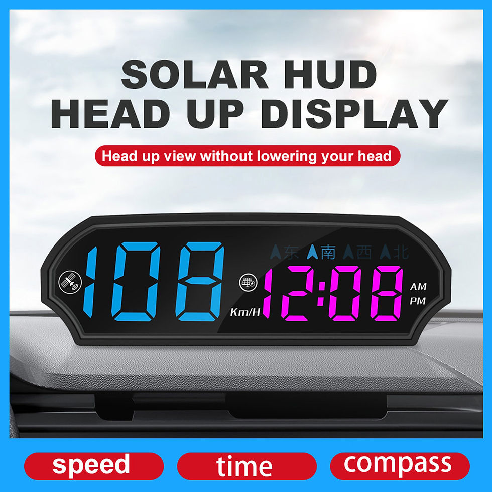 Thumbnail: Solar Head Up Display GPS+ Digital Car Speedometer Intelligent Light Sensing HUD