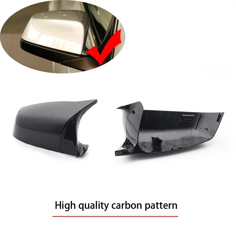 Thumbnail: Side Wing Rearview Mirror Cover Cap For BMW 5 6 7 Series E60 E61 E63 E64 F01 F02