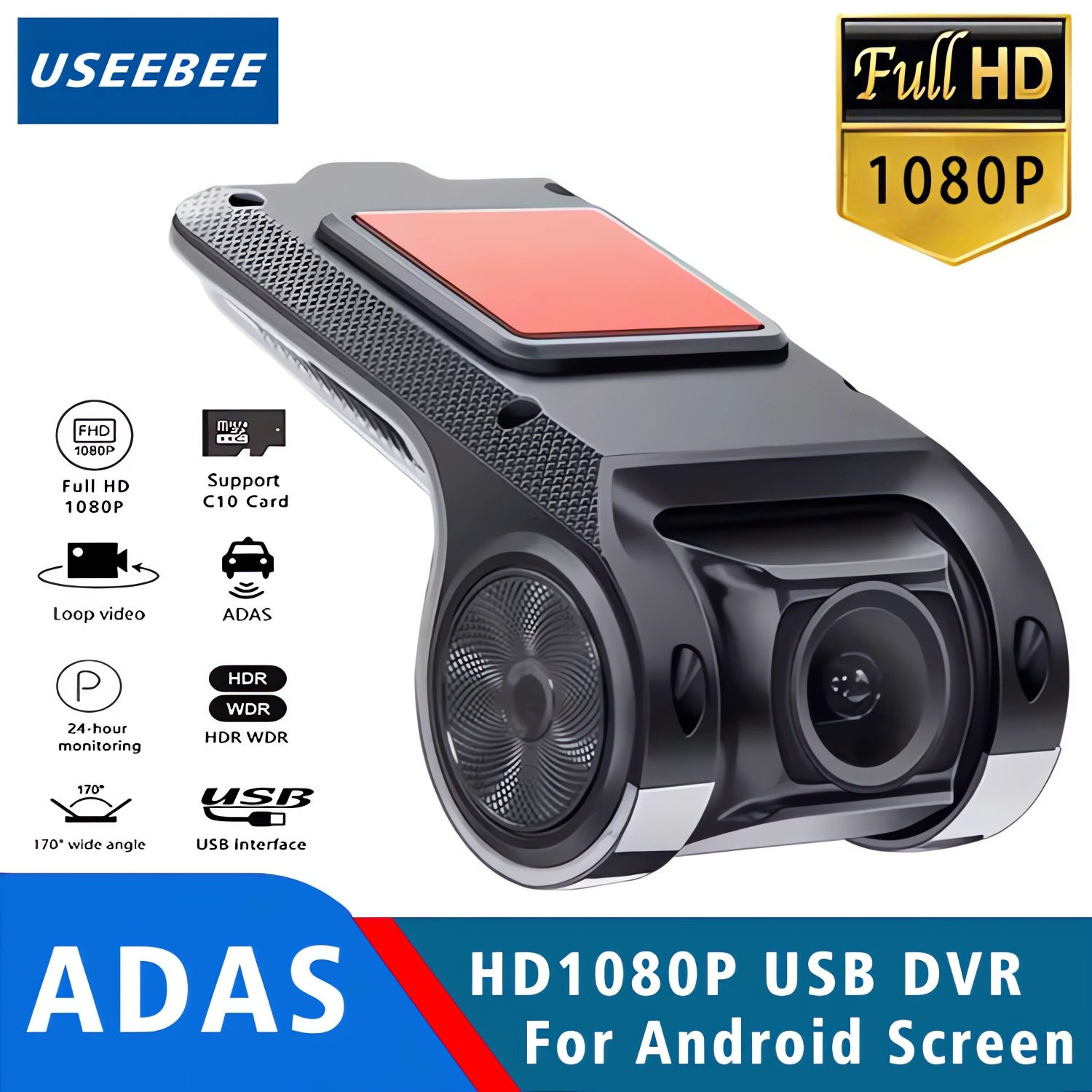 HD Car DVR Dash Cam ADAS Video 720P/1080P USB Dashcam Auto Drive Recorder for An