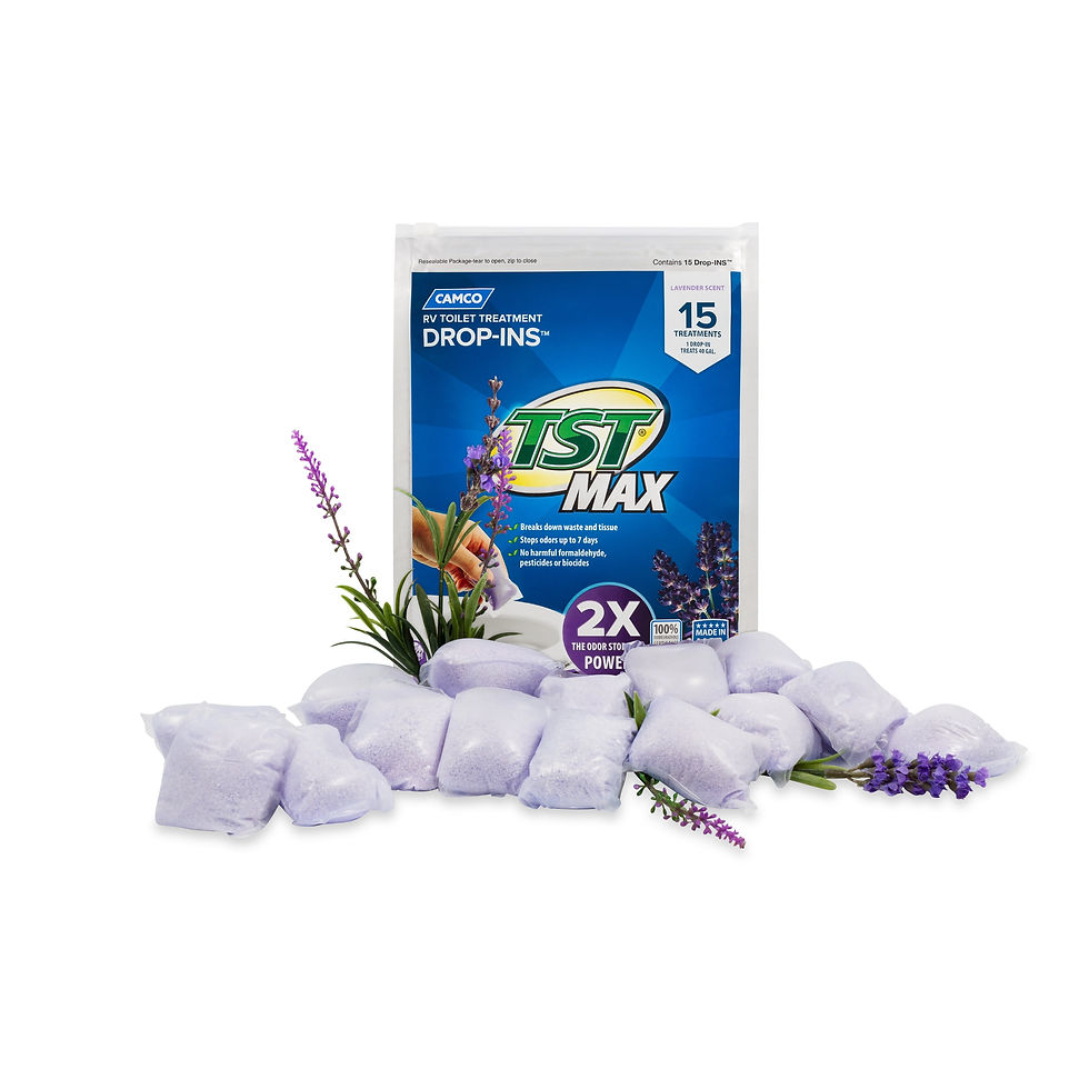 Thumbnail: Camco TST MAX RV Toilet Treatment Drop-Ins - Septic Safe - Lavender, 15 Cou..