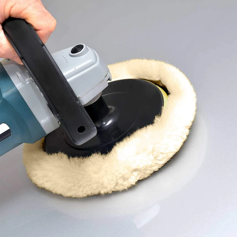 Thumbnail: 6/7/8in Wool Polishing Pads 100% Natural Wool Buffing Pad for Compound Cutting P