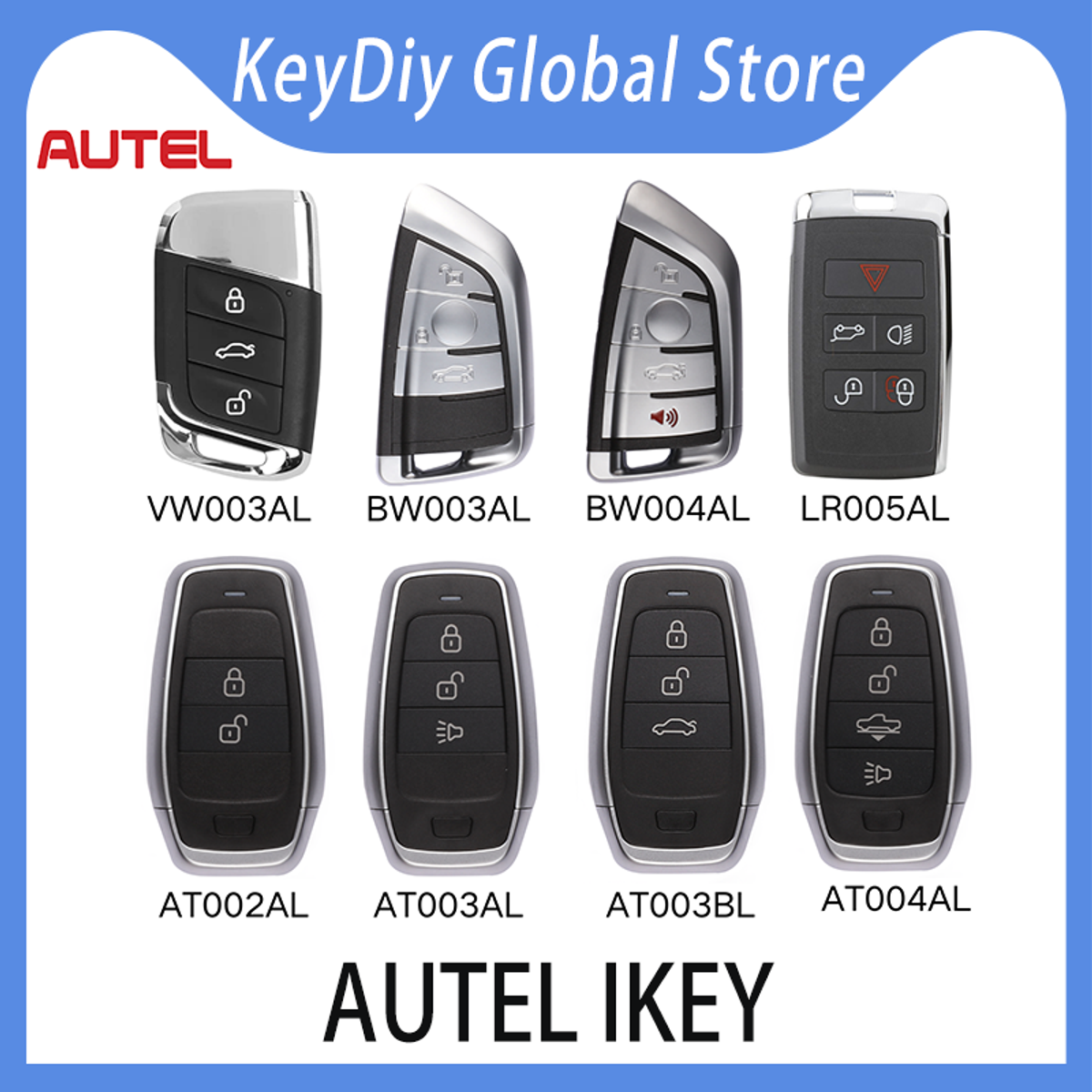 AUTEL IKEY BW003AL BW004AL LR005AL VW003AL AT002AL AT003BL AT003AL AT004AL Keyle