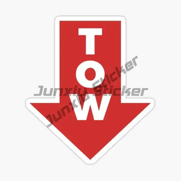 Thumbnail: Red White Black Yellow Tow Arrow Stickers Wall Car Window Glass Motorcycle Vinyl