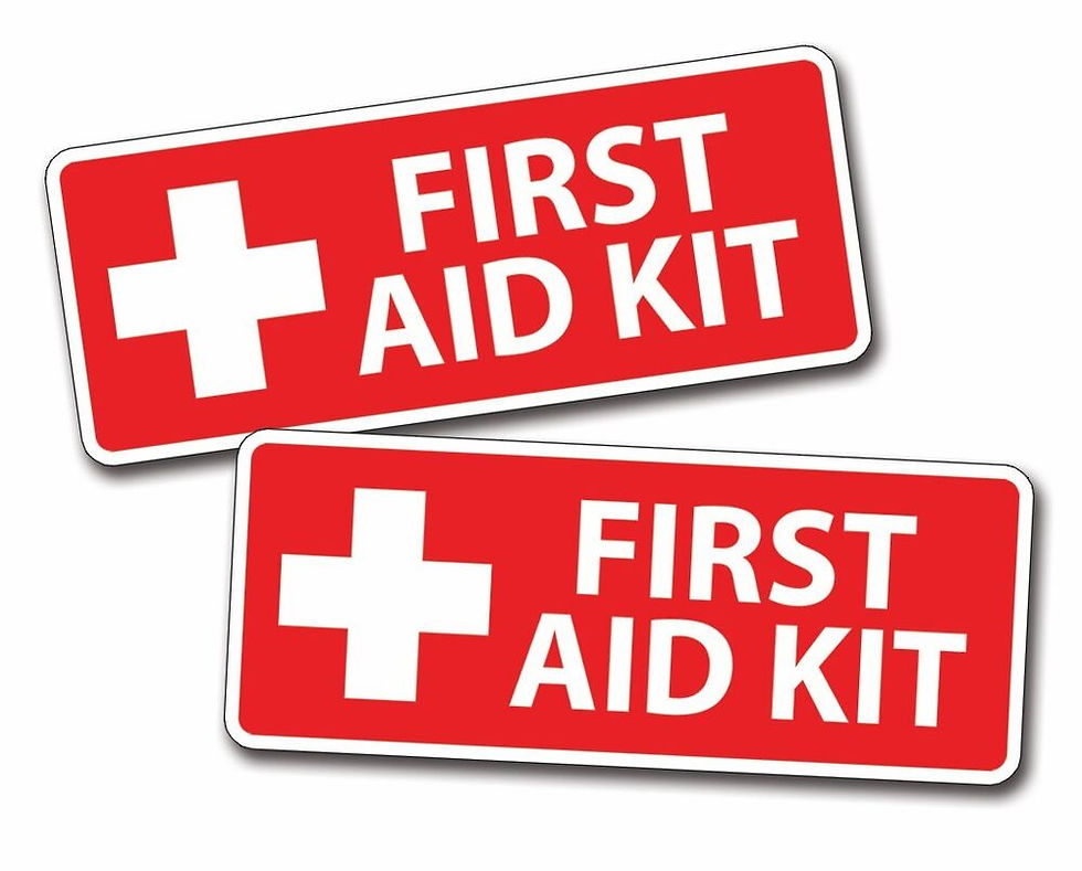 Thumbnail: 3X 5.5" First Aid Kit Sticker Decal Self Adhesive Rescue Emergency Safety 1st OS