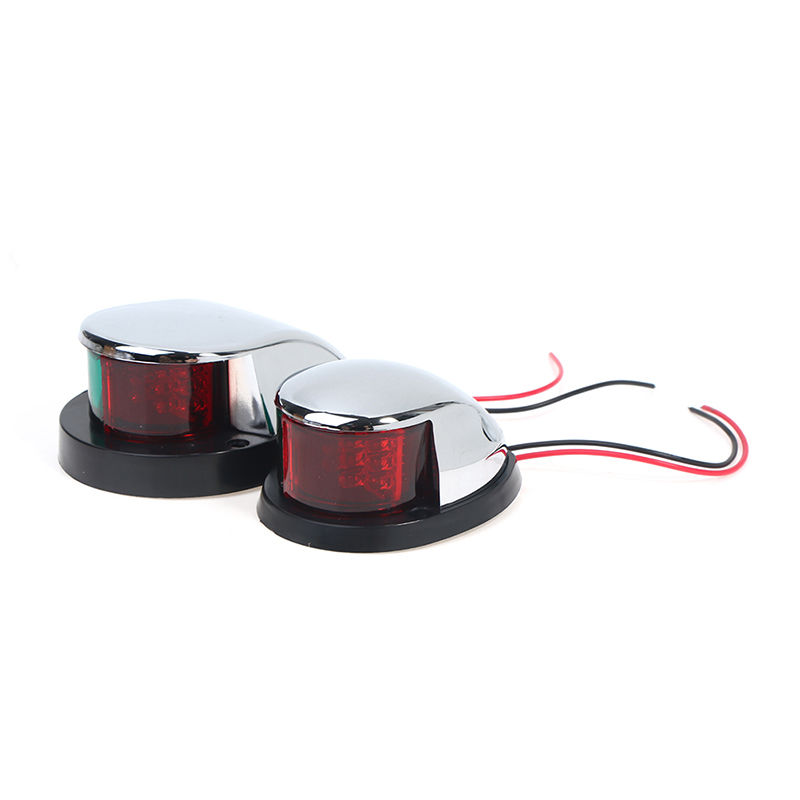 Thumbnail: 12V LED Boat Bow Navigation Lights – Red & Green Sailing Signal Lights for Marin