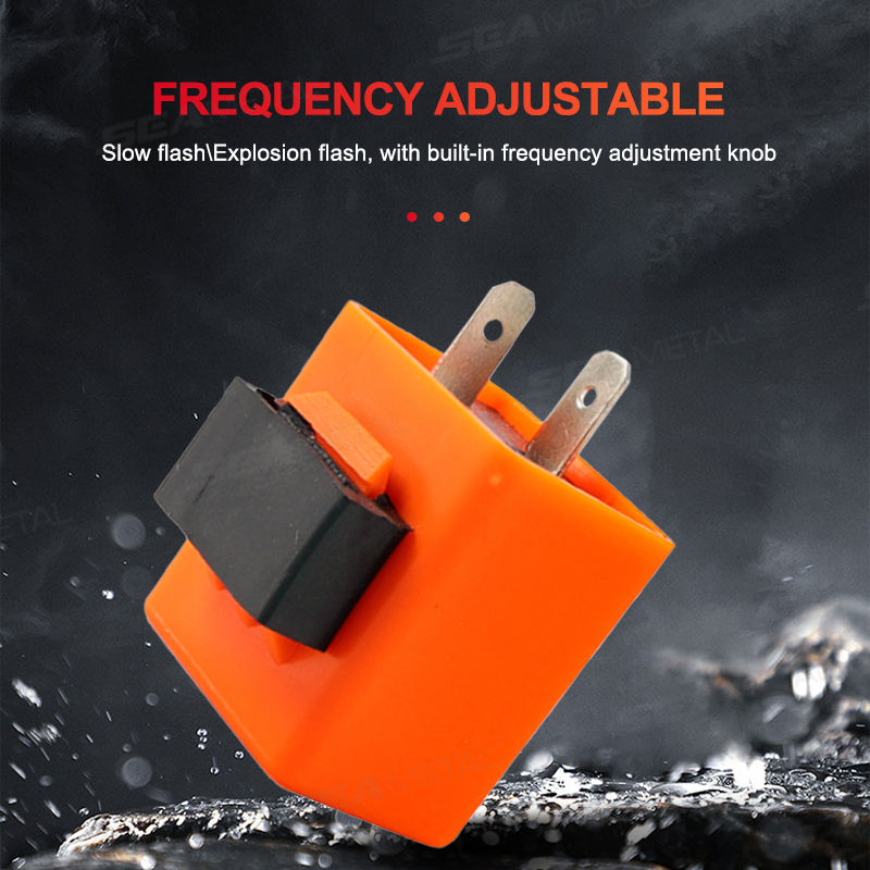 Thumbnail: SEAMETAL 2Pin Motorcycle LED Flasher Relay Adjustable Frequency of Turn Signal B