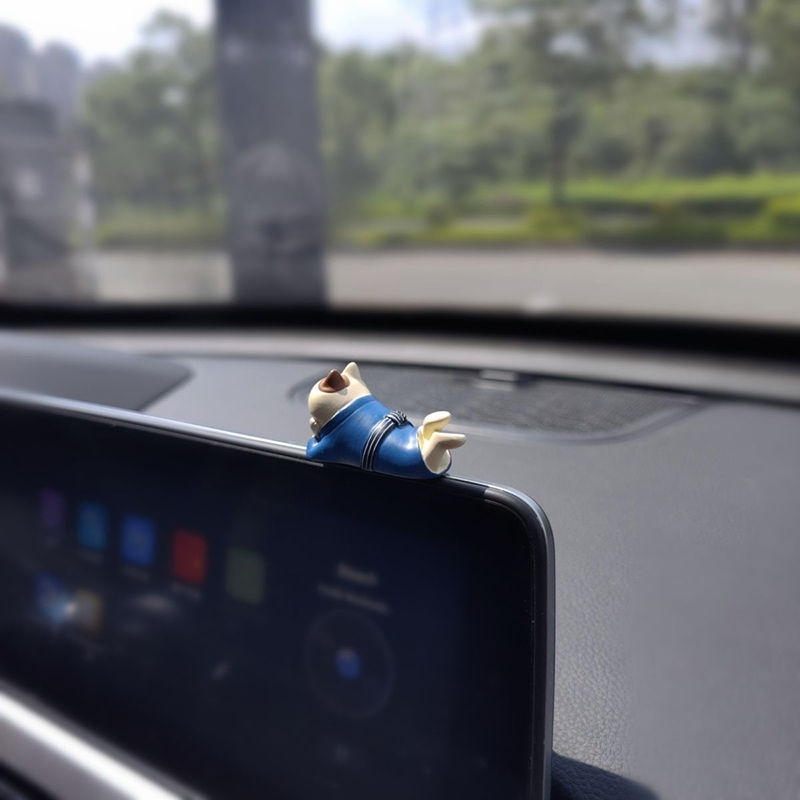 Thumbnail: Cute Car Interior Decoration Ornaments Mini Cat Action Figure Auto Dashboard Rea