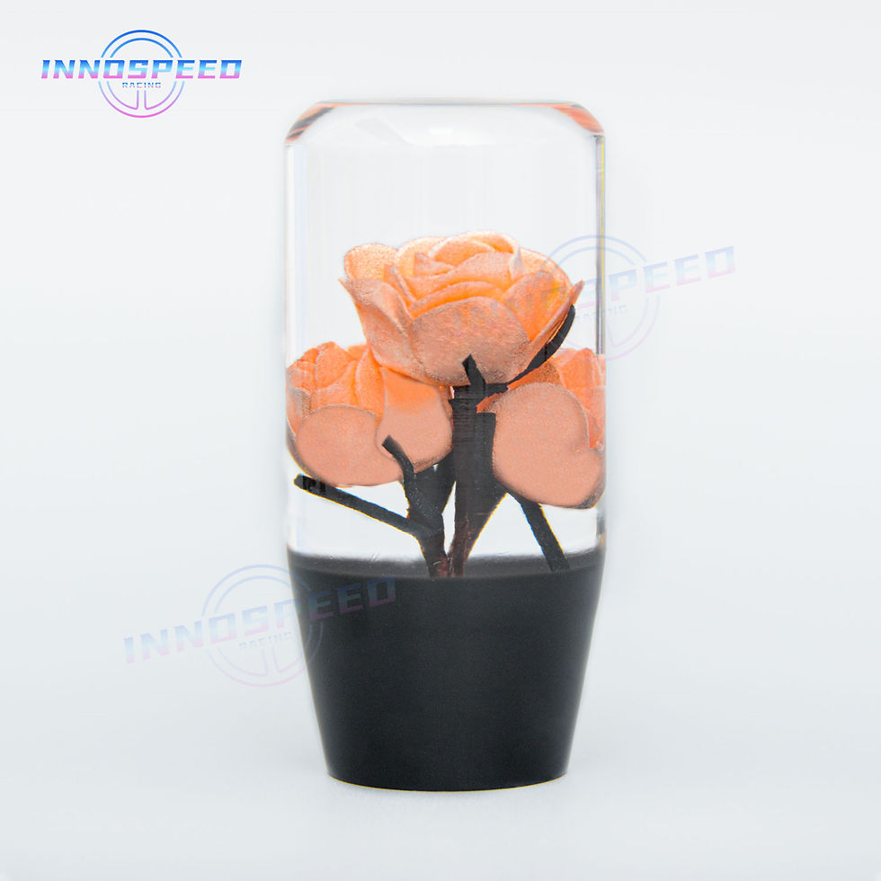 Thumbnail: 10cm JDM Underwater Rose Flower Shift Knob Car Manual Acrylic Flower Gear Knob L