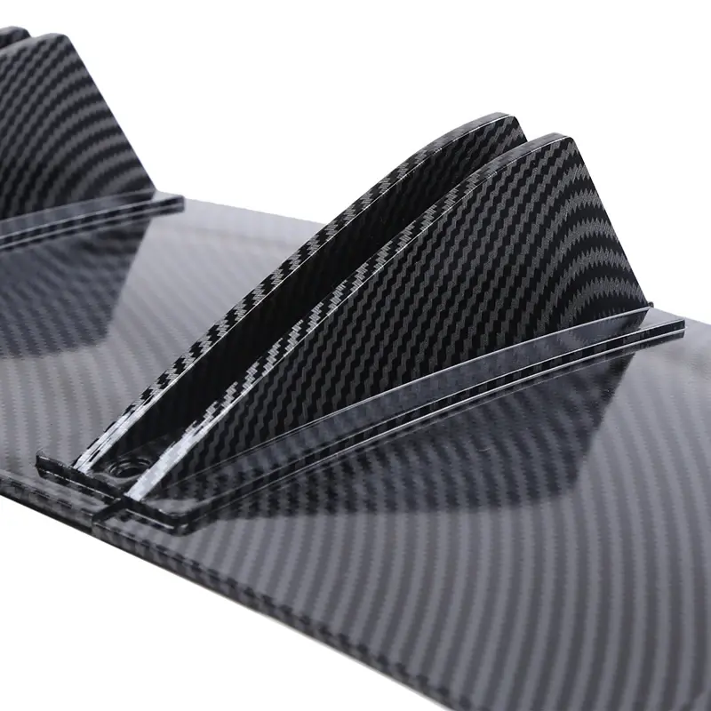 Thumbnail: Universal Car Rear Bumper Lip ABS Double Wing Rear Shark Chassis Fin Style Curve