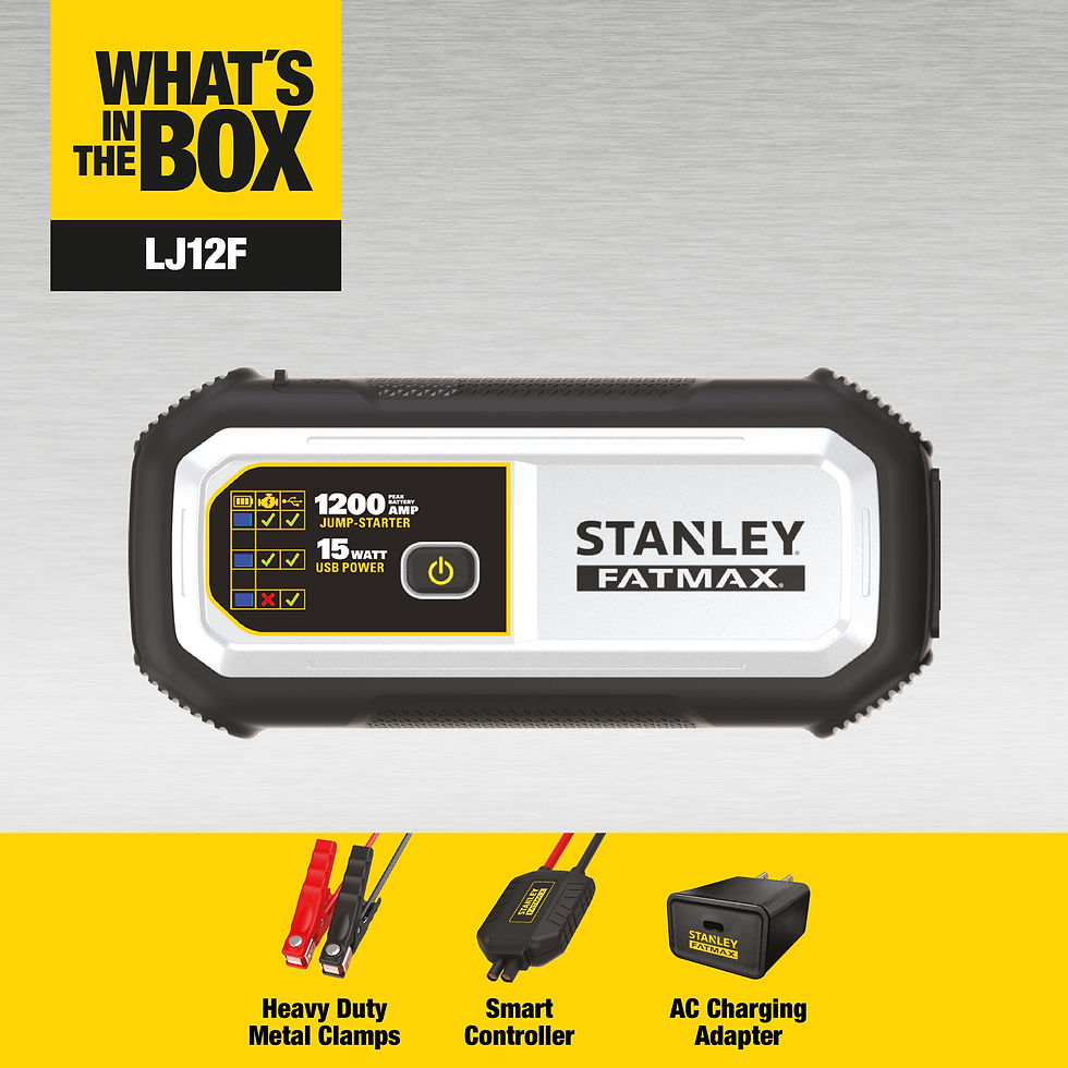 Thumbnail: Stanley FatMax 1200A Lithium Jump Starter with USB-A and USB-C