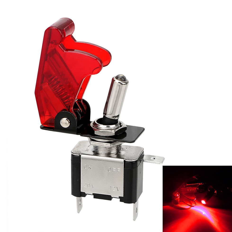 Thumbnail: 12V Rocker Switch Panel SPST Toggle Light Buttons Ignitions Boost Racing Car Mar
