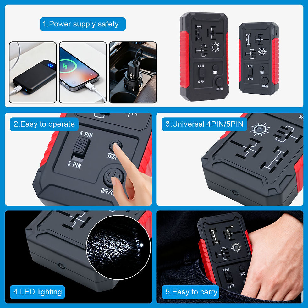 Thumbnail: Type C Port Automotive Electronic LED Indicator LED Lighting Car Relay Tester Ca