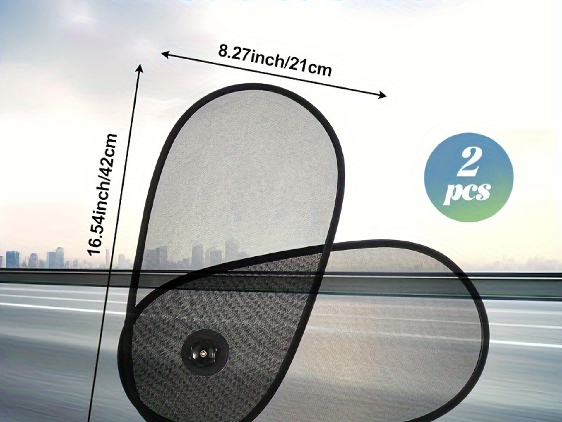 2Pc Rotatable Adjustable Window Sunshade - Blocks UV Rays, Reduces Glare, and Pr