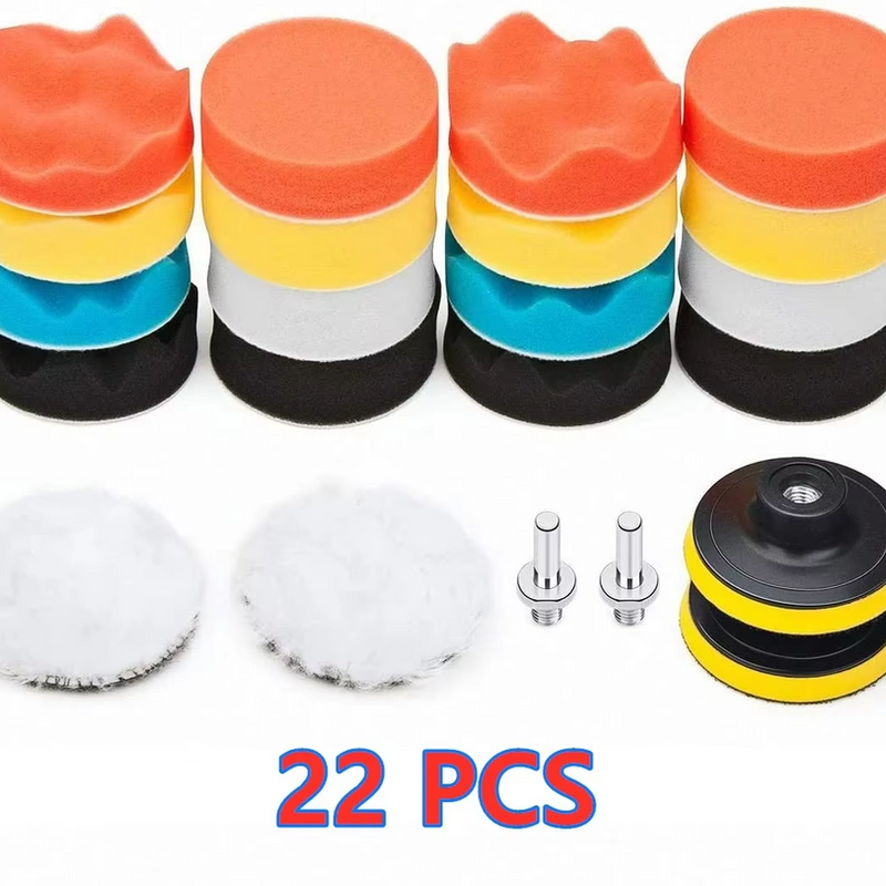 Thumbnail: Car Polishing Sponge Pads Kit Foam Pad Buffer Kit Polishing Machine Wax Pads for