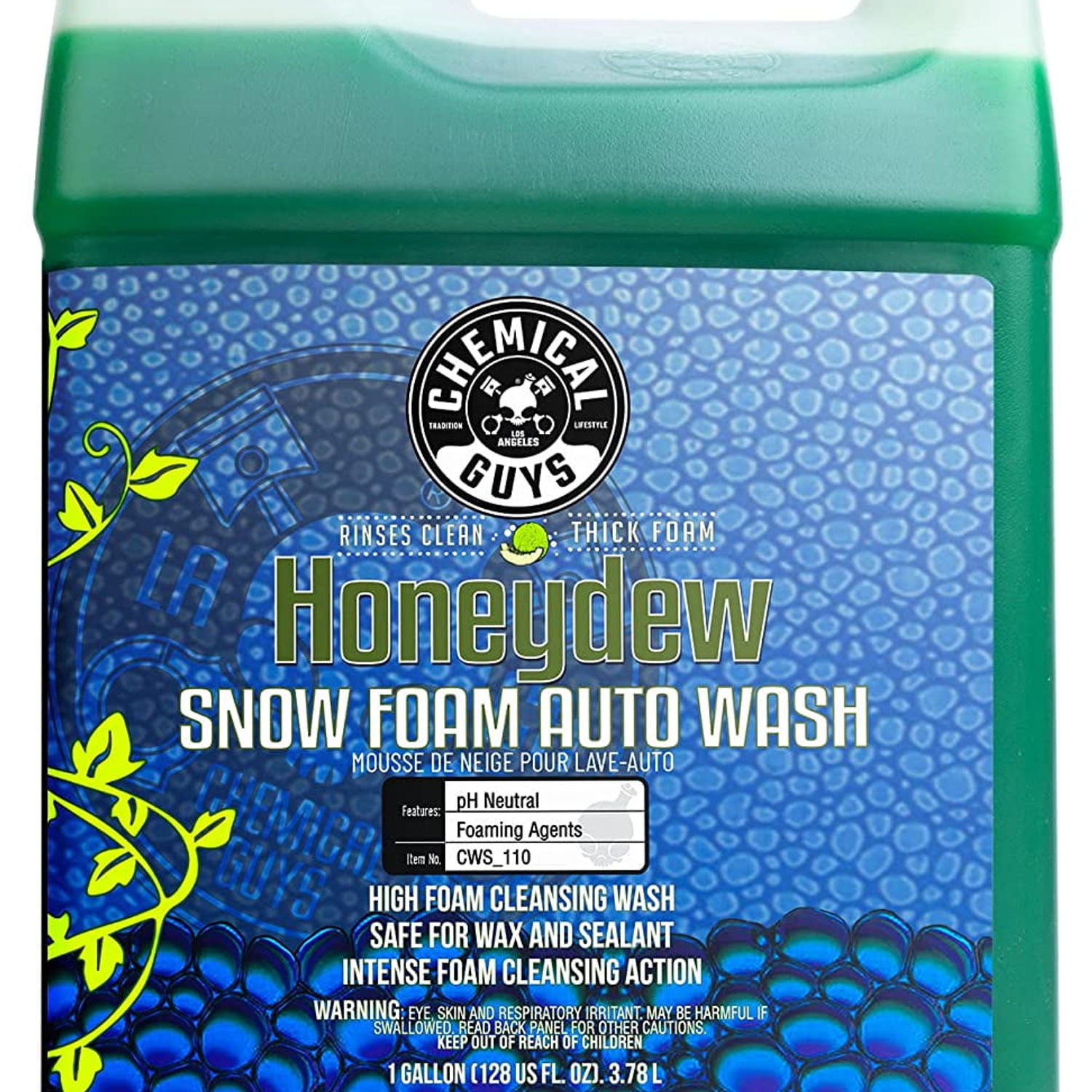 Chemical Guys CWS 110 Honeydew Snow Foam Car Wash Soap (Works with Foam Can..