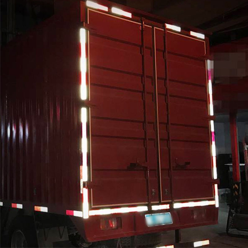 Thumbnail: Truck Trailer Rectangle Plastic Reflector Reflective Tape Adhesive Auto Safety N