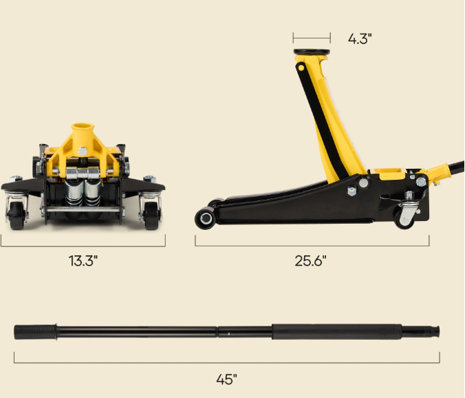 Thumbnail: Floor Jack With Capacities Of 2T Quick Lifting Service Jack. Steel Heavy-duty Hy