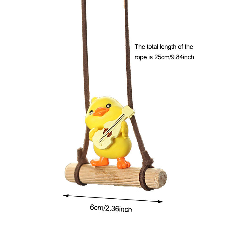 Thumbnail: Cartoon Cute animated car accessories Swinging Duck pendant Car rearview mirror