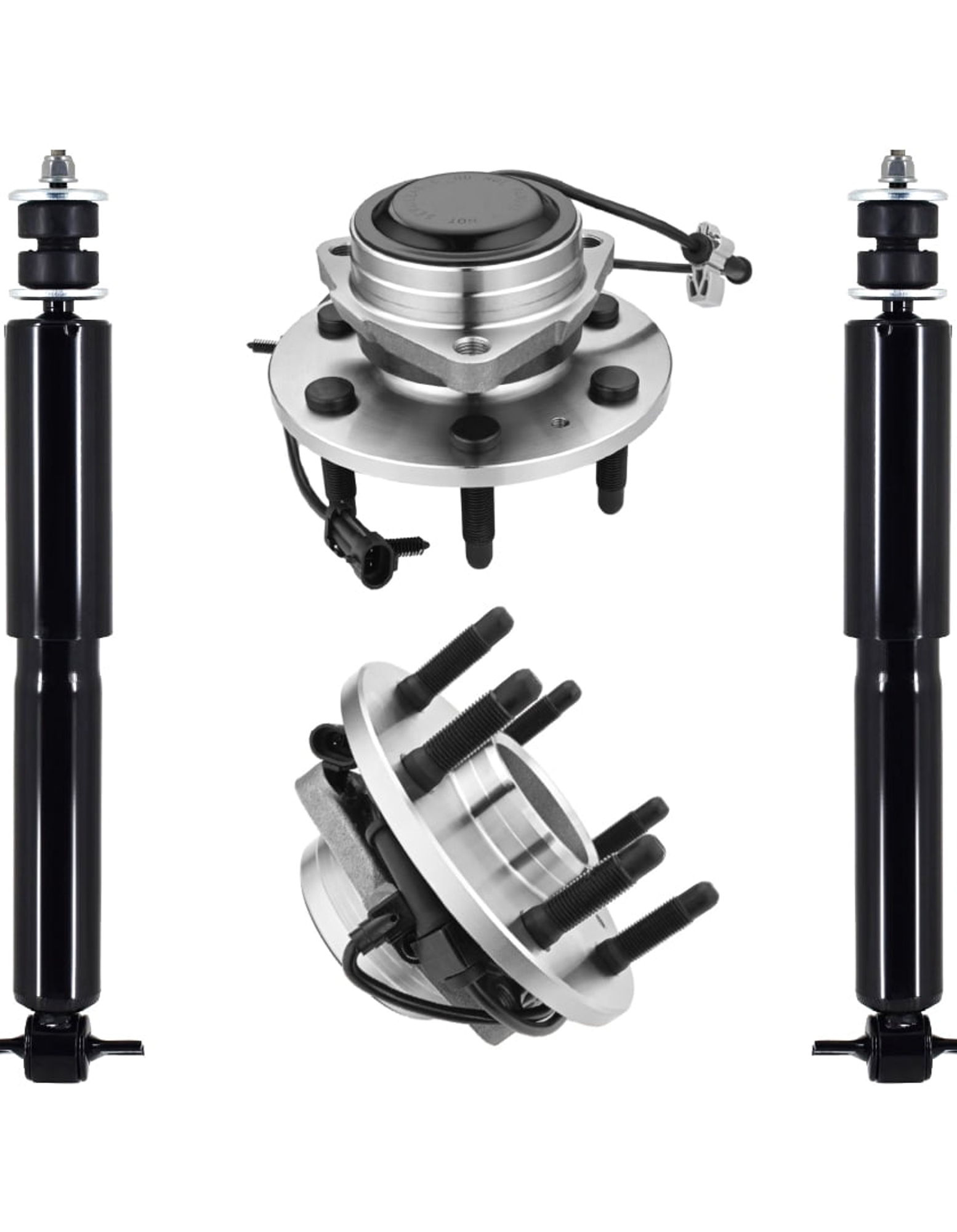 Set 4 Front Shock Absorber-Wheel Hub Bearing Assembly For 2004 Chevrolet Si..