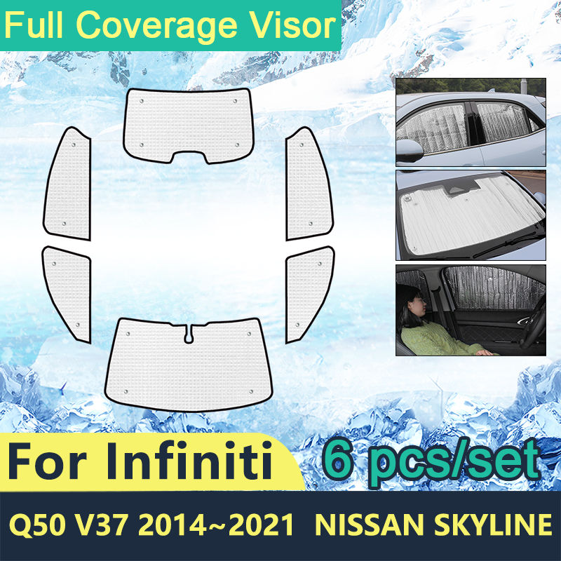 Full Cover Sunshades For Infiniti Q50 V37 2014~2021 Nissan Skyline Car Windshiel