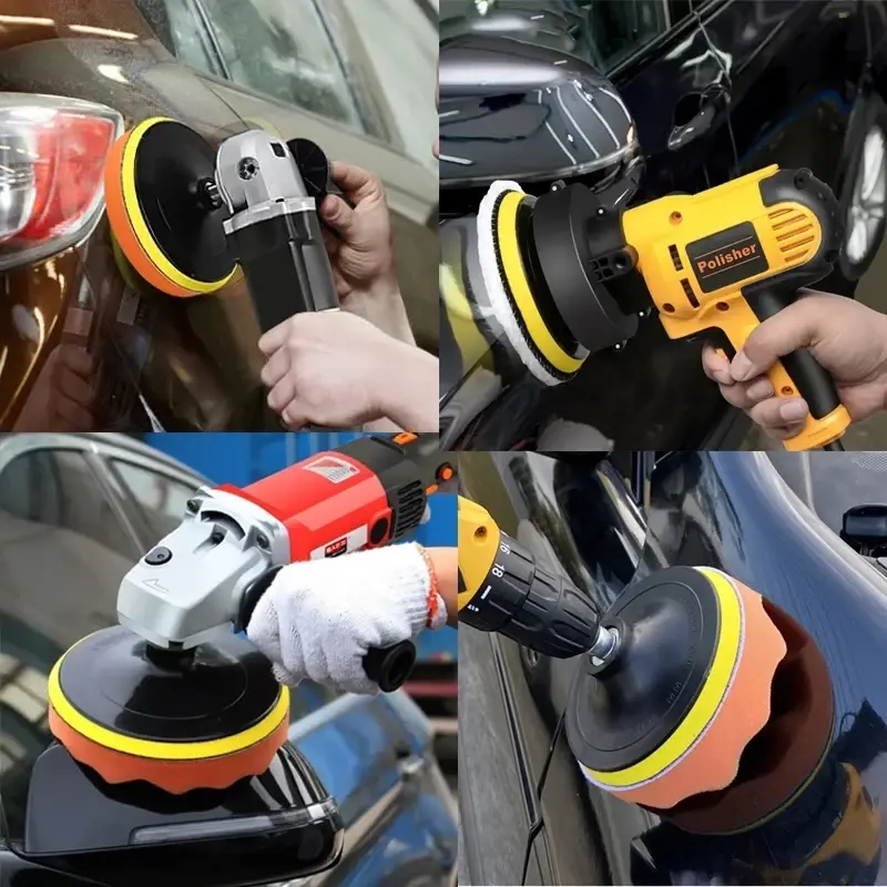 Thumbnail: 3/4/5/6/7inch Car Polishing Disc Self-Adhesive Buffing pad Waxing Sponge Wool Wh