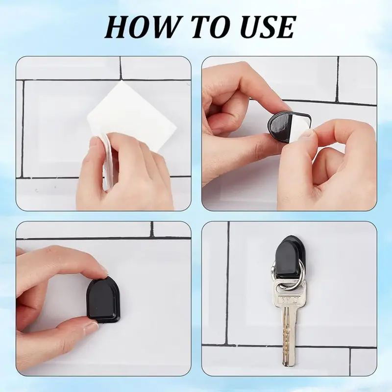 Thumbnail: Mini Car Hooks Interior Storage Holder for USB Cable Headphone Key Self-Adhesive