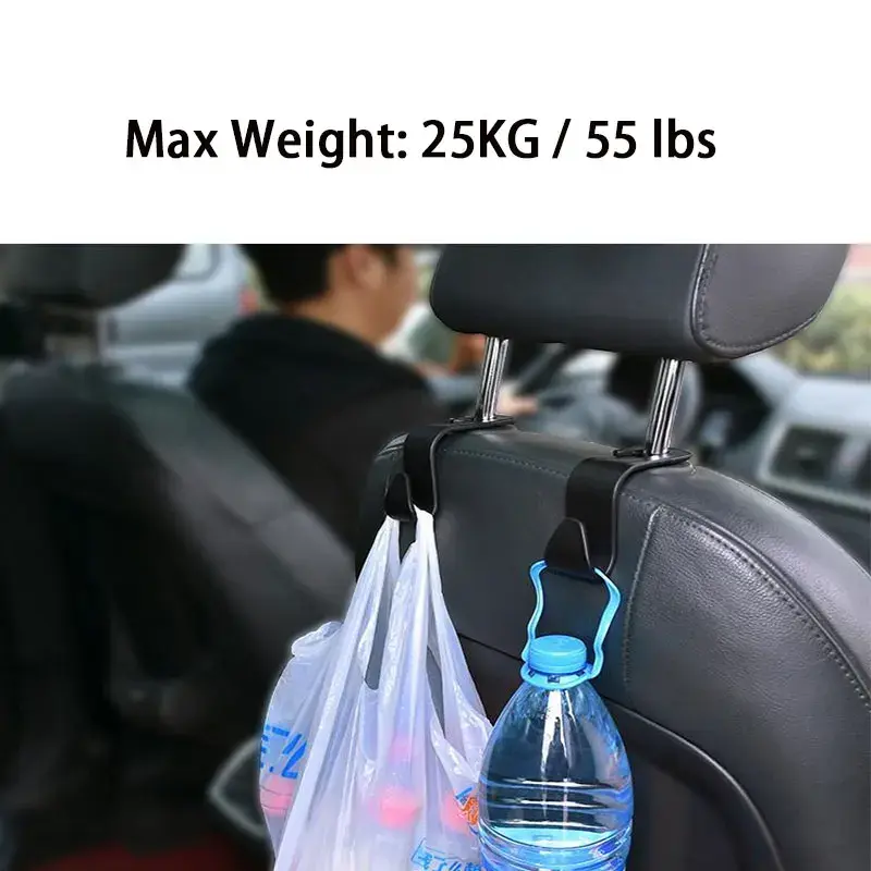 Thumbnail: 1 Pc Universial Car Storage Hooks Headrest Hooks Car Seat Hanger Hook Organizer