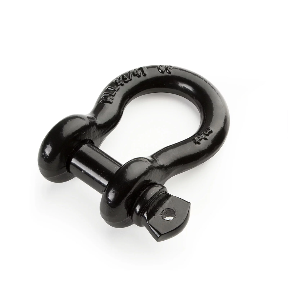 Thumbnail: 3/4 Inch Steel Bow Shackle - 4.75 Ton (9,5000 Lb) Capacity - Heavy Duty D Ring -