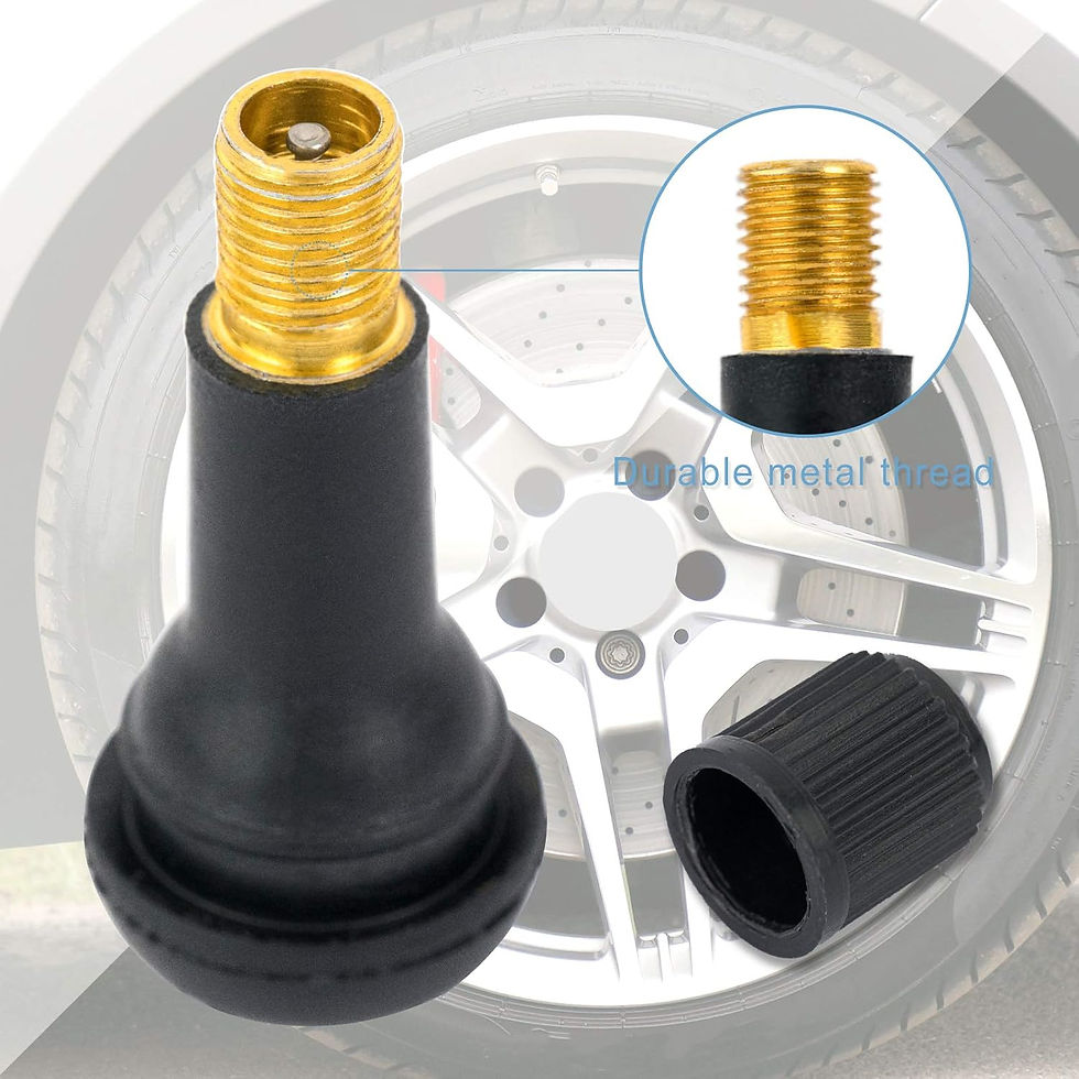 Thumbnail: 1-100Pcs TR413 Snap-In Tire Valve Stems Automotive Parts Black Rubber Valves Rep