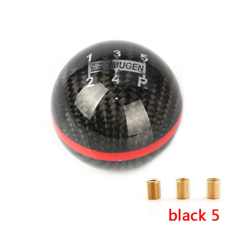 Thumbnail: JDM style black/red line 5/6 Speed M12X1.5/M10X1.5/M10X1.25 Mugen Carbon Fiber G