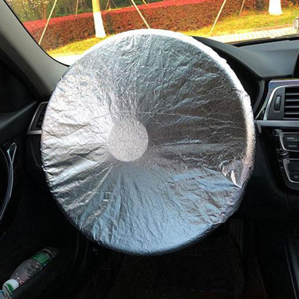 Car Steering Wheel Sun Shade Thick Sun Protection Foldable Anti-UV Sunscreen Car