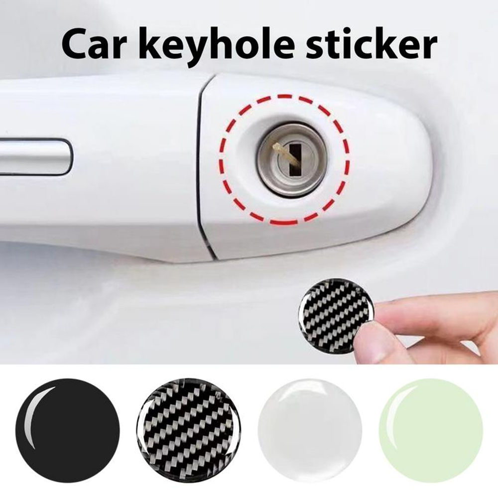 Car Door Screw Cap 4PCS Car Door Lock Keyhole Protector Stickers Trim Automotive