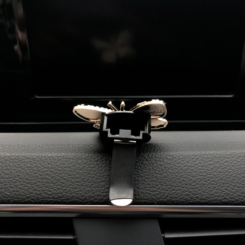 Thumbnail: Car Air Outlet Perfume Clip Exquisite Diamond-studded Butterfly Air Conditioning