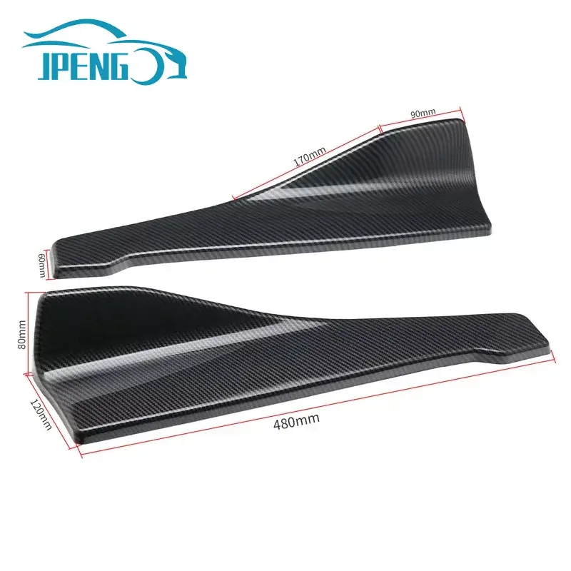 Thumbnail: 1 Pair Car Rear Bumper Lip Trim Protector Car Side Skirt Cover Car Corner Bumper