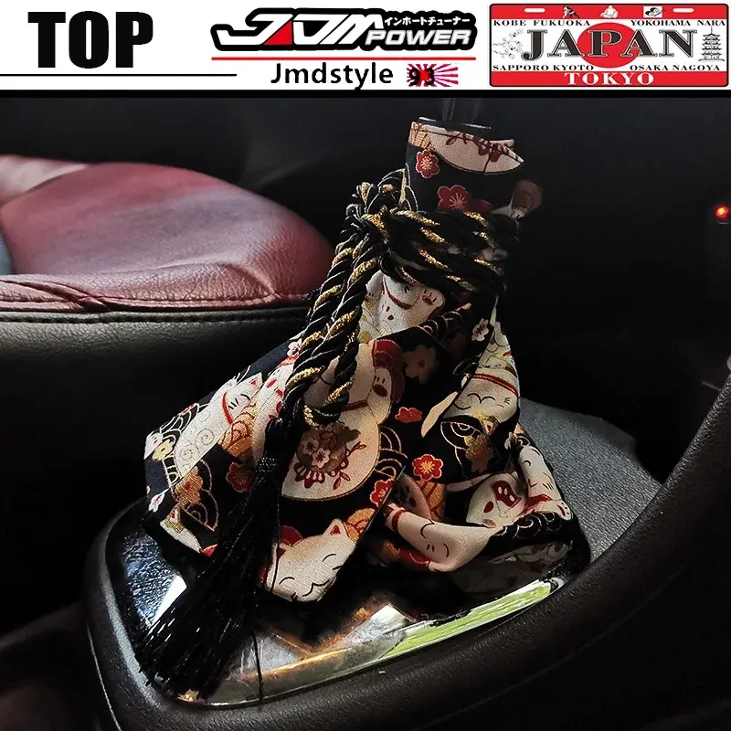 Thumbnail: Lucky Cat Gear Shift Knob Acrylic Crystal Ball Stick Shift Heads Replacement Shi