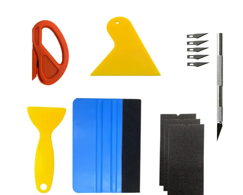 Car Vinyl Wrap Tools Set Window Tint Kit Rubber Squeegee Film Application Sticke