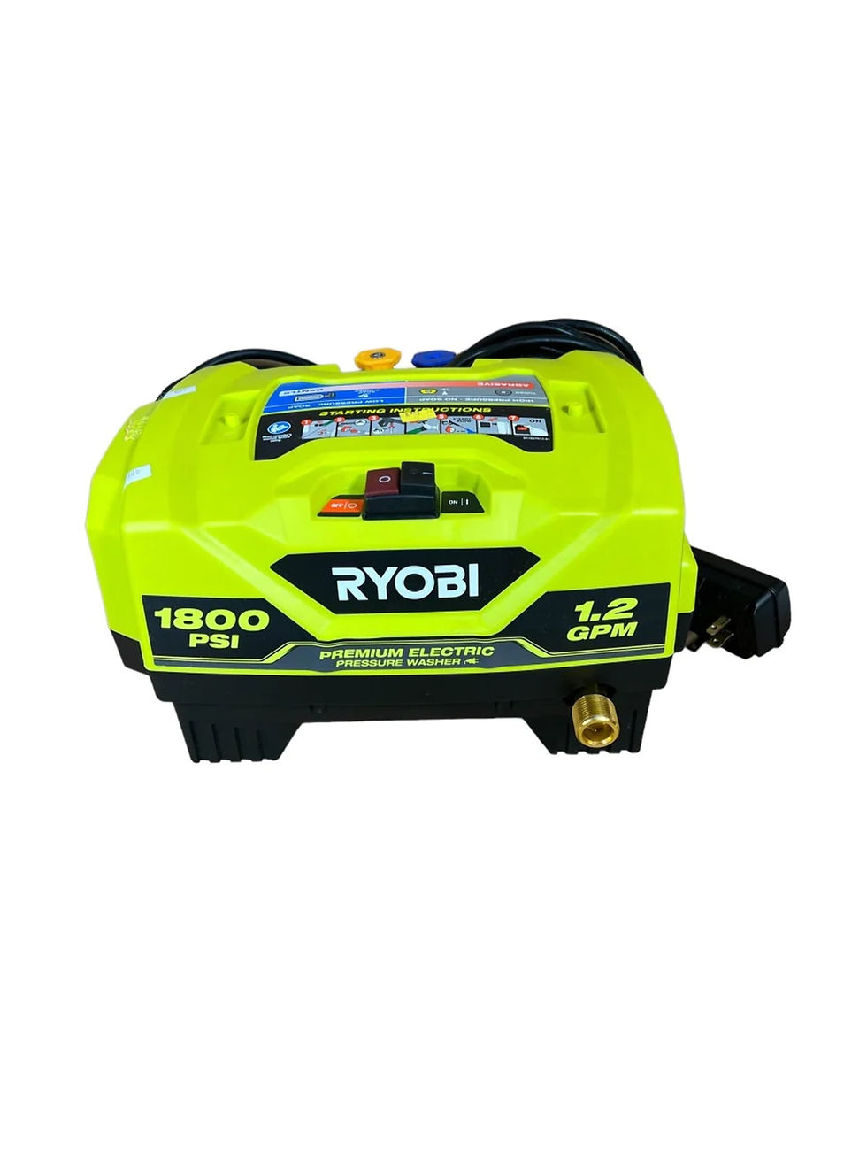 Thumbnail: RYOBI 1800 PSI 1.2 GPM Cold Water Electric Pressure Washer