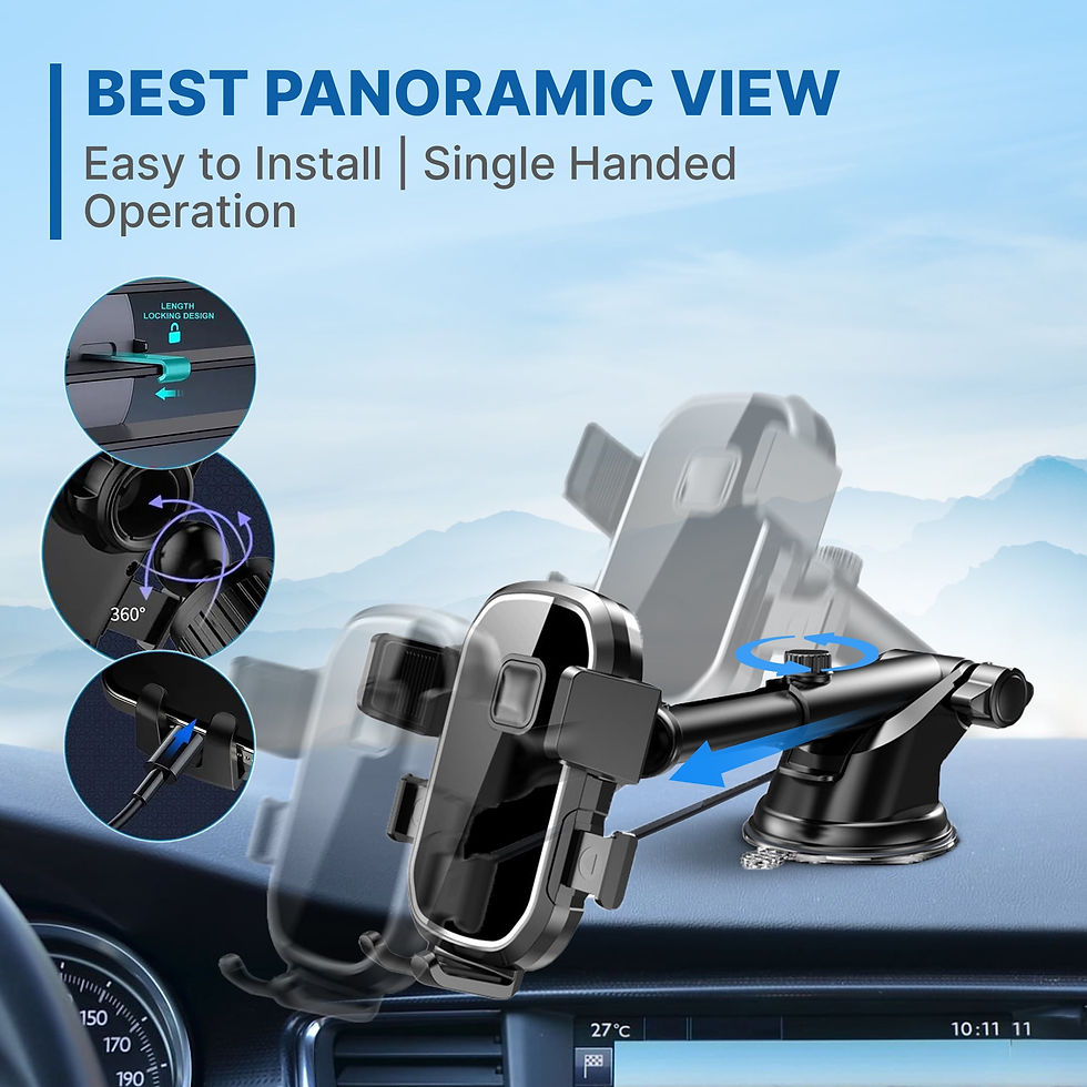 Thumbnail: JEEXI Strong Phone Holder Car Mount, Super Powerful Suction Dashboard Winds..