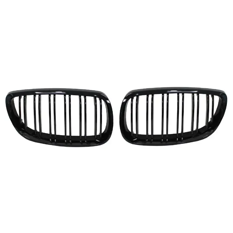Thumbnail: Front Bumper Kidney Grill For BMW E92 E93 M3 2006-2009 Gloss Black Dual Line Gri