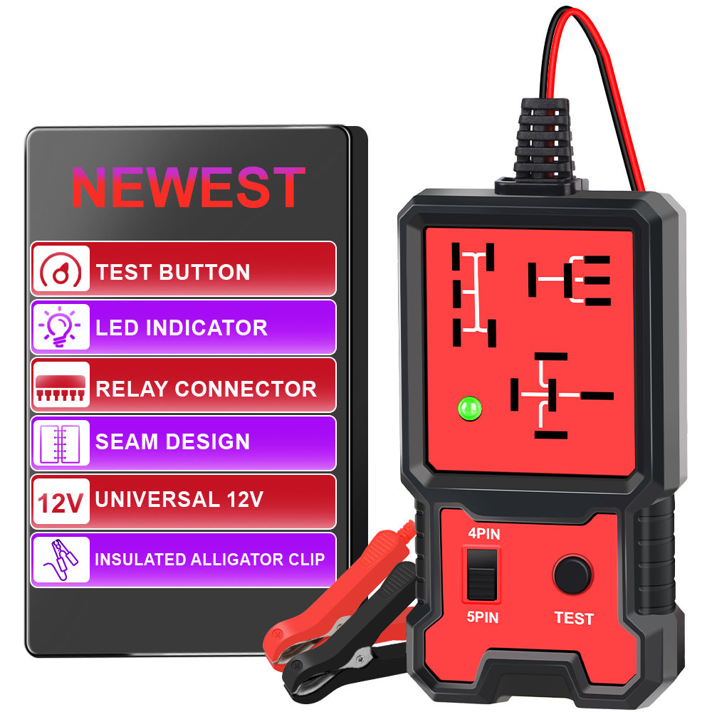 Car Relay Tester Voltage Tester Universal 12V Car Battery Checker Automotive Ele