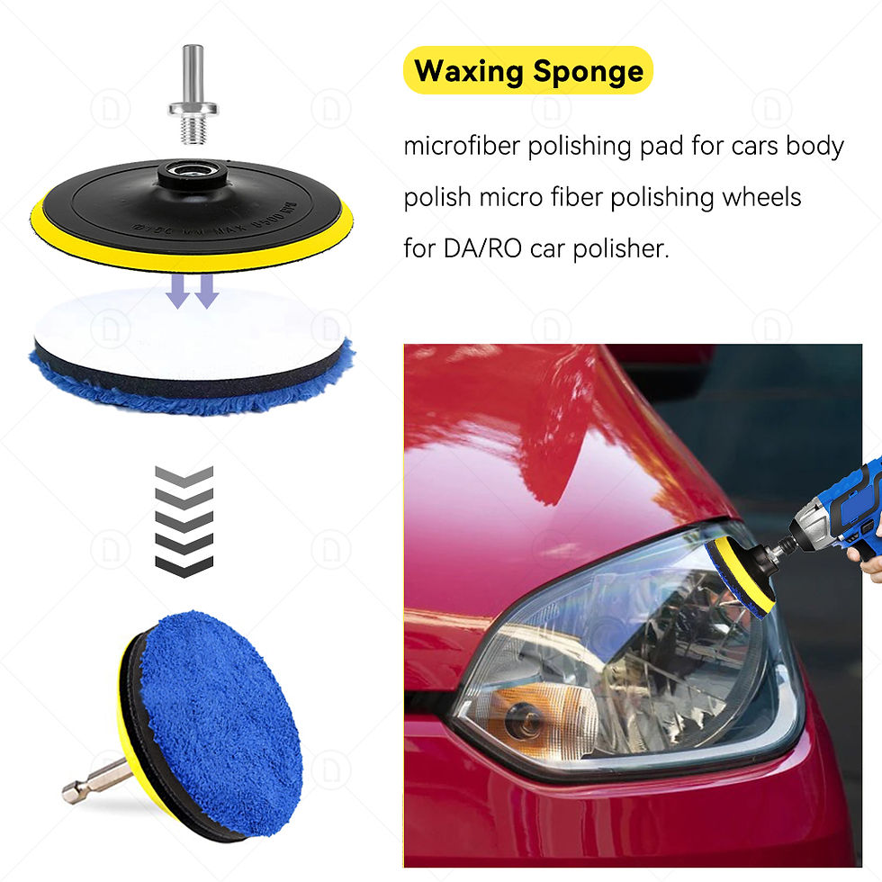 Thumbnail: Car Detailing Headlight Restoration Kit Wool Pad Waxing Sponge Interface Pad For