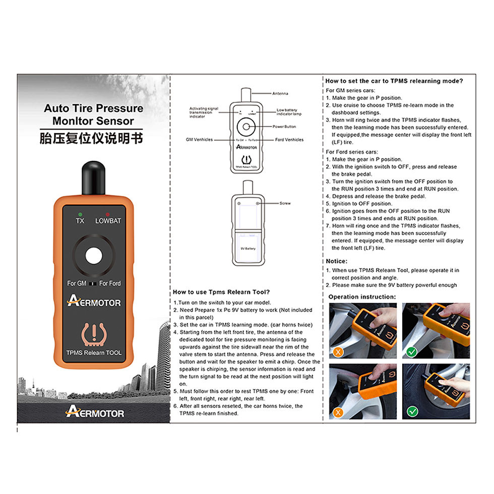 Thumbnail: 2 in 1 TPMS Tire Pressure Monitor Sensor Scanner El 50448 EL-50449 Tpms Activati
