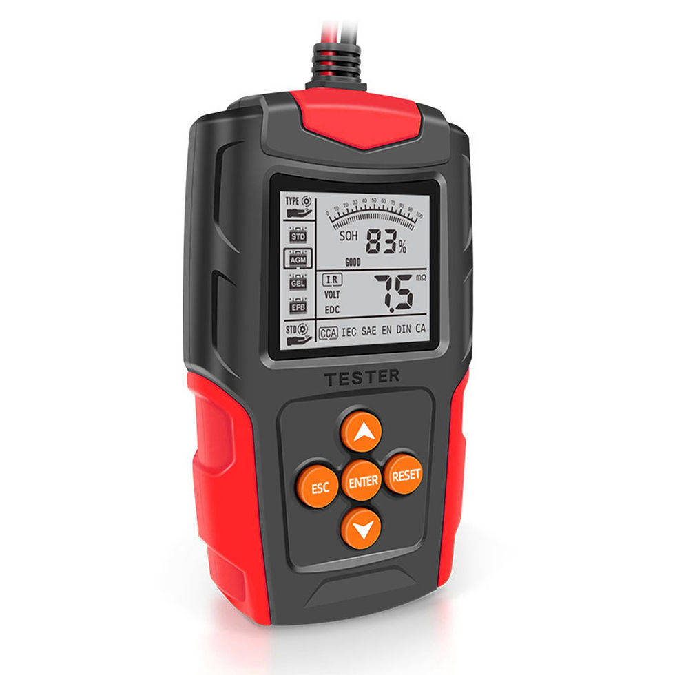 Thumbnail: 12V 24V Car Motorcycle Battery Tester Digital Battery Analyzer Test Tool SOH SOC