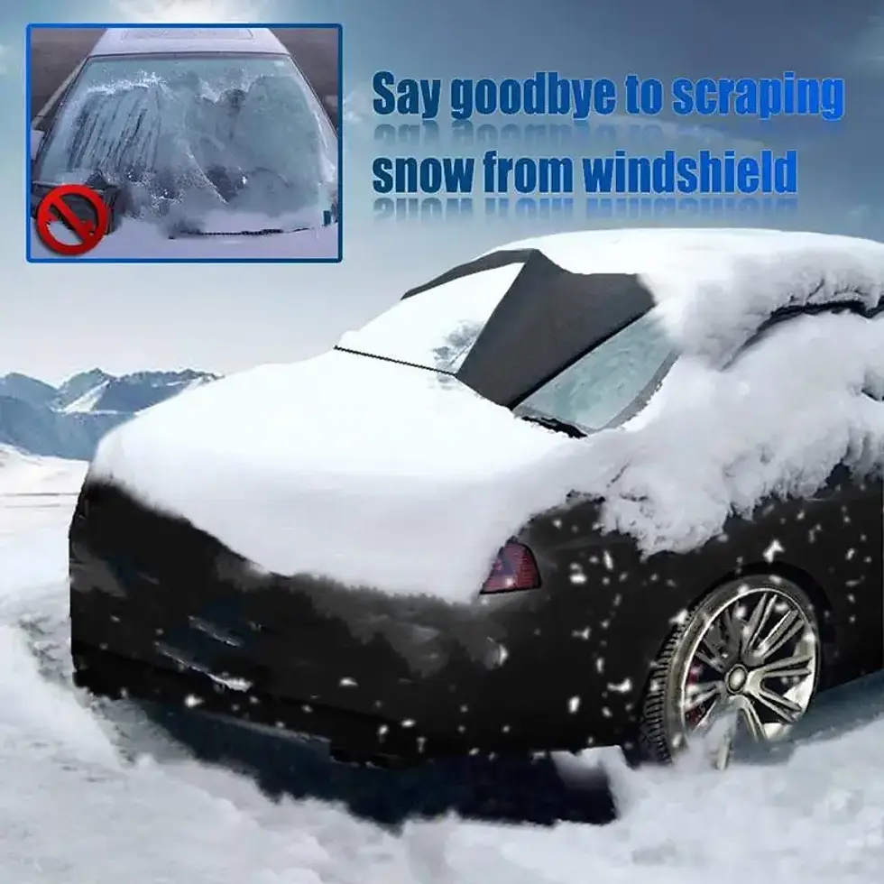 Thumbnail: Front/Rear Windshield Cover Car Windshield Snow Cover Windproof Sunshade Cover W