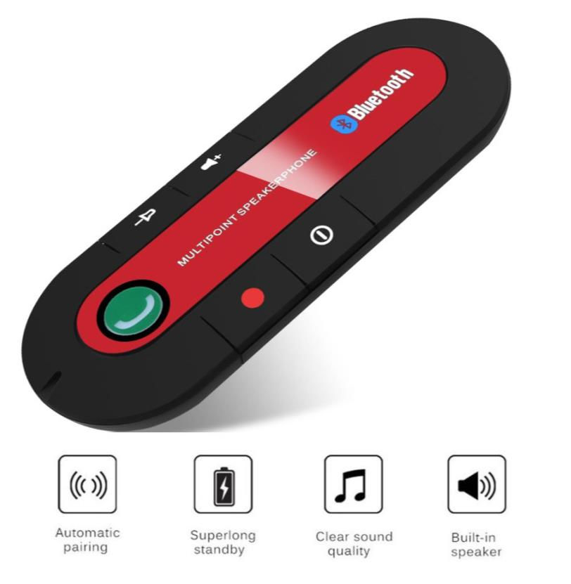 Thumbnail: HOt Sale Wireless Handsfree Car Bluetooth Kit 4.1 Sun Visor Bluetooth Speaker Sp