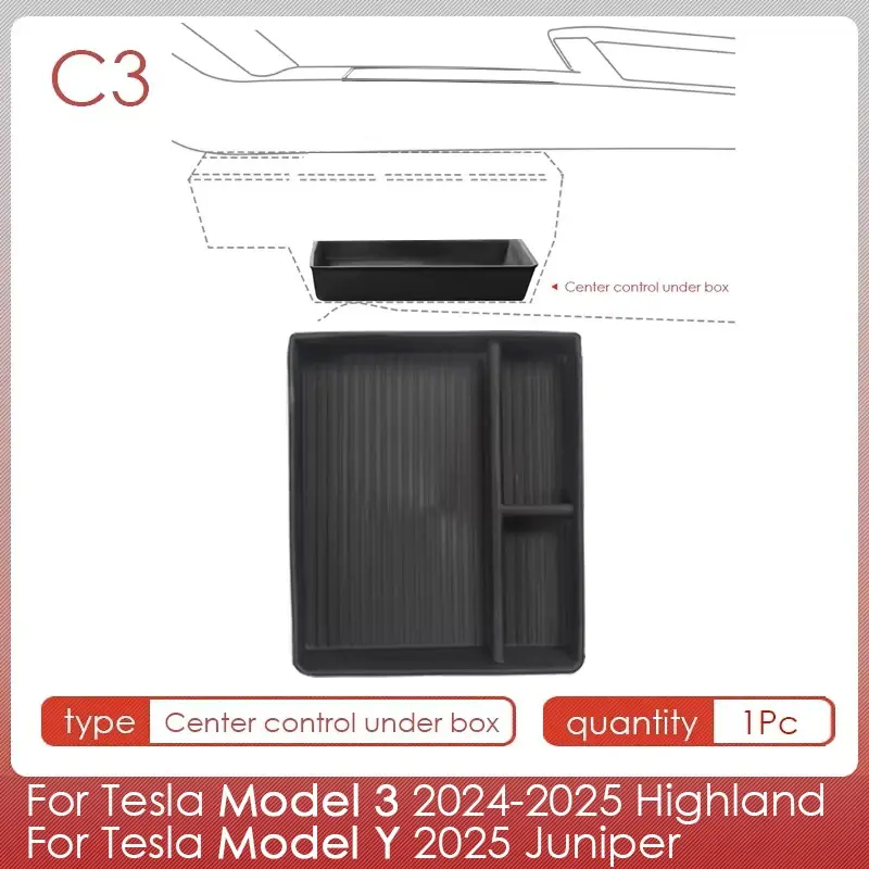 Thumbnail: For Tesla Model 3 Highland 2025 Storage Box Model Y 2025 Juniper Center Console