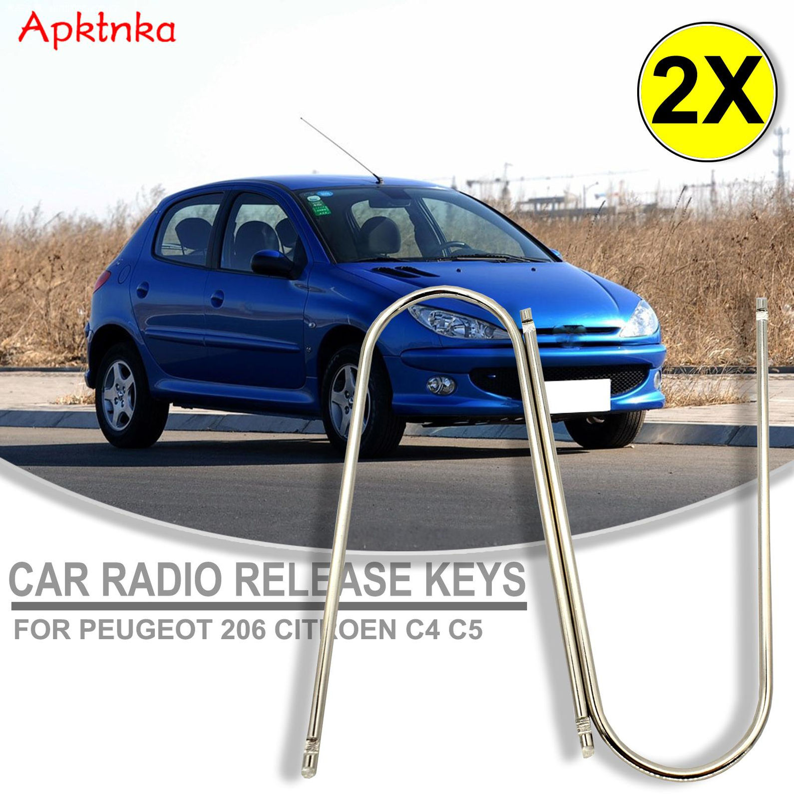 2pcs Car Stereo Radio Removal Keys Vehicle CD Disassembly Changer Tools For Citr