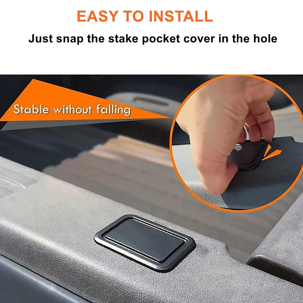 Thumbnail: Stake Pocket Covers For Dodge Ram 1500 2500 2019-2021, Rear Truck Pickup Bed Rai