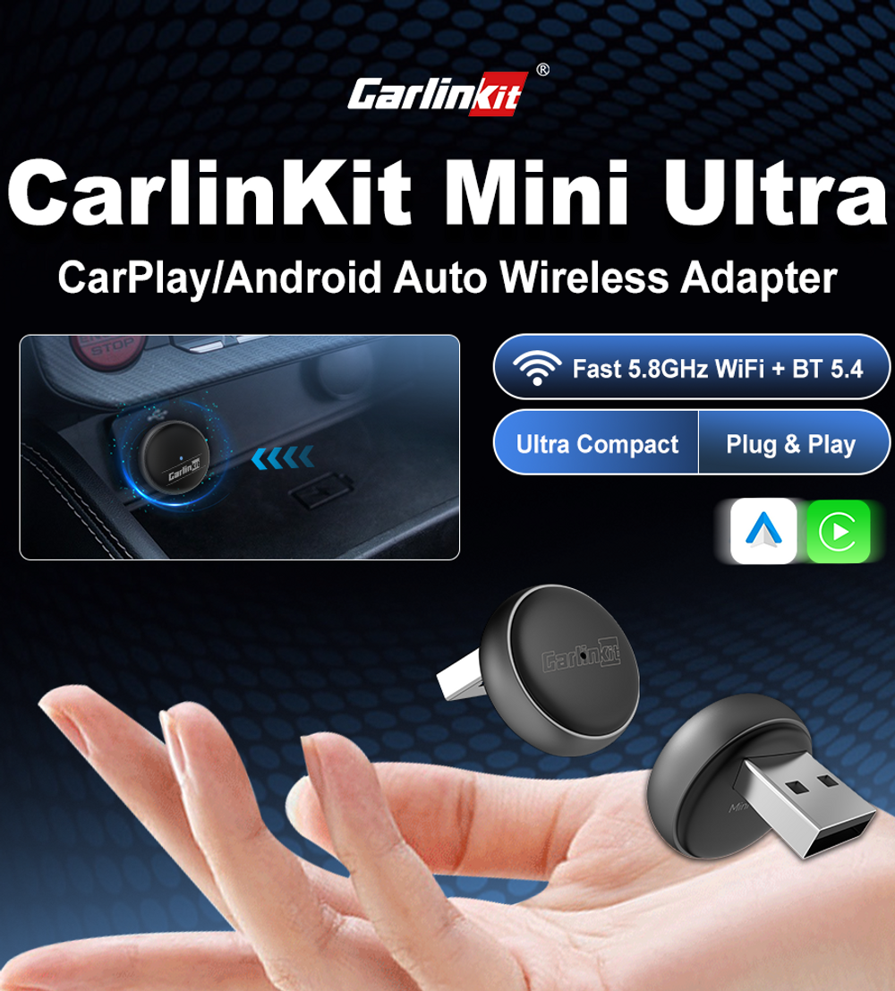 2025 CarlinKit Mini Ultra 3 CarPlay Android auto Wireless Adapter for Car infota